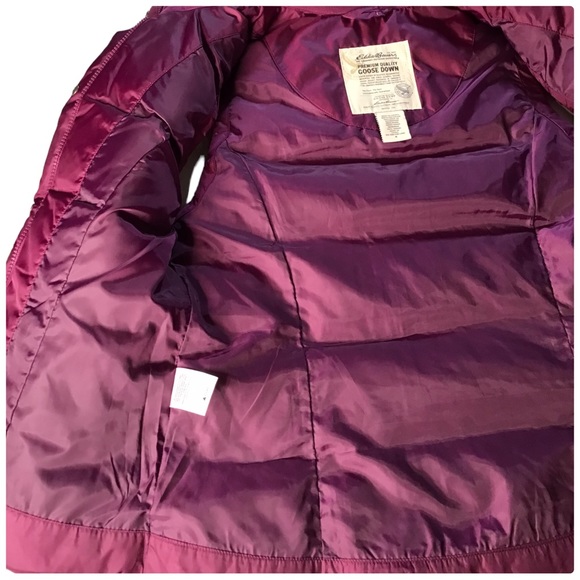 Eddie Bauer Women's Goose Down Puffy Vest Mulberry - Size S - Picture 8 of 14